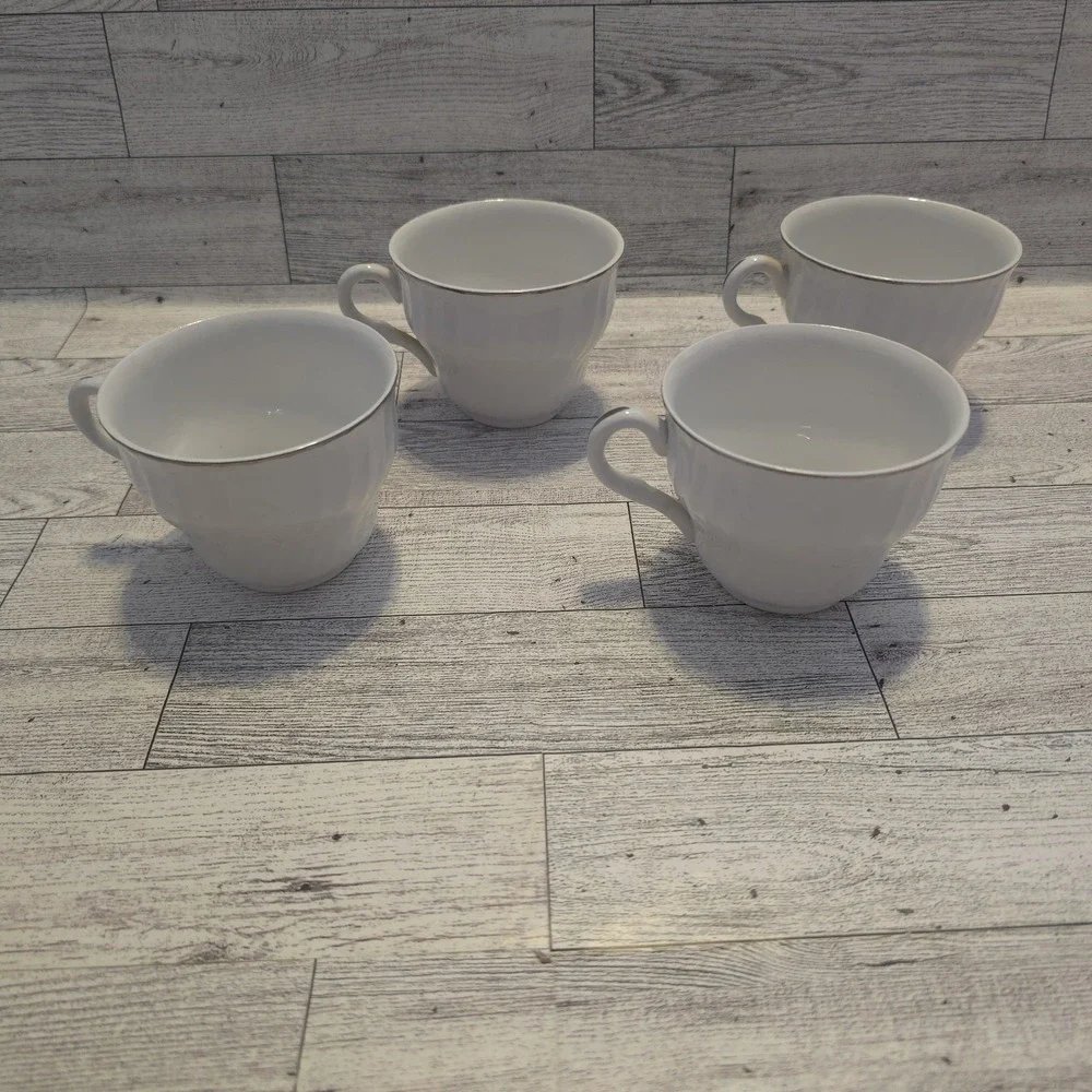 Royal‎ Blue England Floral Porcelain Coffee Tea Cups Set Of 4
